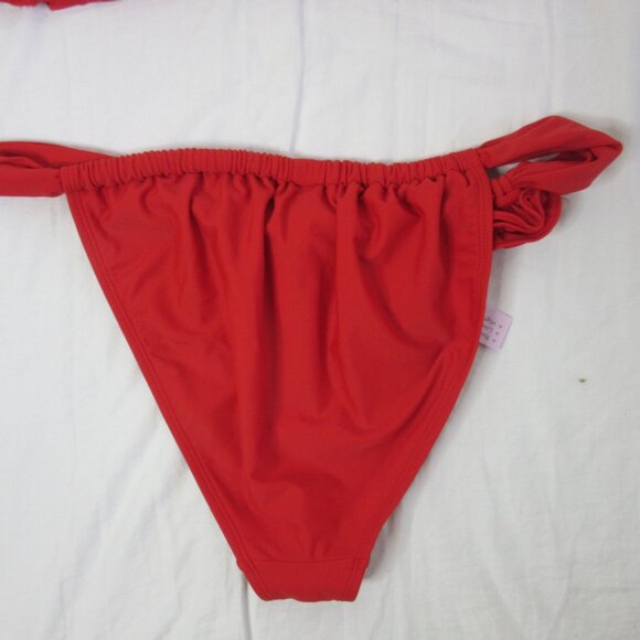 wild fable 2 Piece Bikini Red Bandeau with Rosette Size Large NWT - Picture 7 of 15